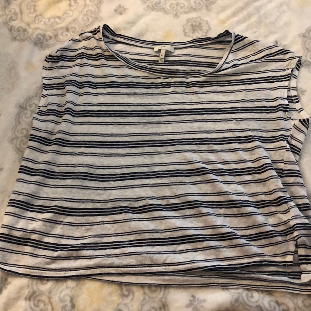 Stripes flowy box cut T-shirt
